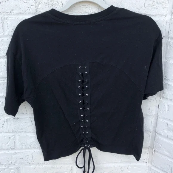 Forever21 Lace-Up Graphic Tee - Picture 5 of 7